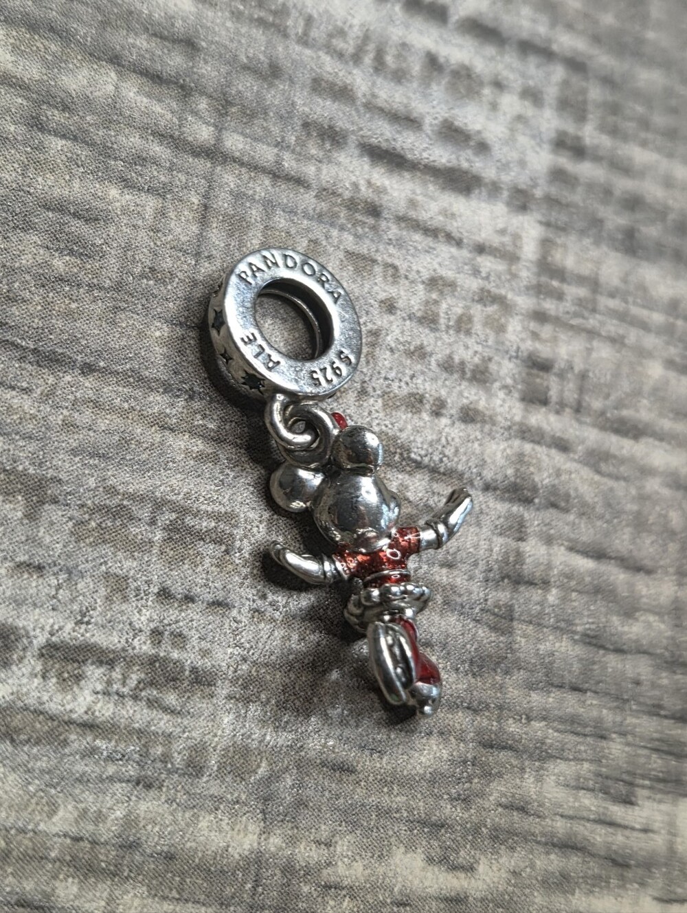 Authentic Pandora Minnie Mouse Ice Skating Dangle Charm Sterling silver - Picture 4 of 8